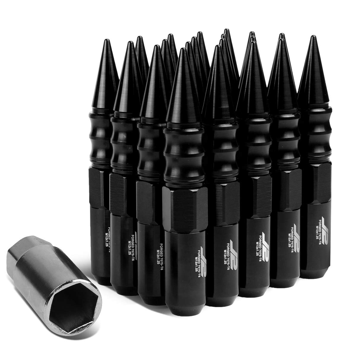 J2 Engineering Radmuttern mit Stecknuss-Adapter, M12 x 1,25, 7075-T6, Aluminium, 123 mm, 20 Stück J2 Engineering Radmuttern mit Stecknuss-Adapter, M12 x 1,25, 7075-T6, Aluminium, 123 mm, 20 Stück von DNA MOTORING
