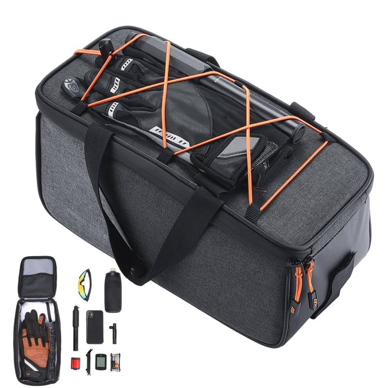 DNCG Kofferraumtaschen, Kofferraum-Rücksitz, 6L wasserdichte Gepäckträgertasche, Gepäckträgertasche, Gepäckgepäcktasche mit Reflektor für Reiten Radfahren von DNCG