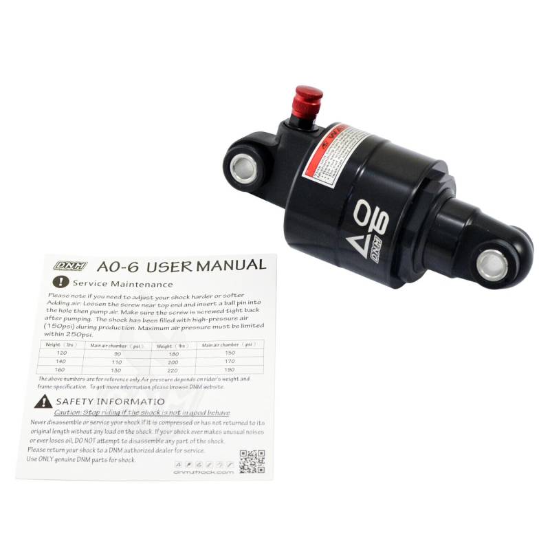 DNM AO-6 Neues Modell mit Luftkammer Vavle Mountainbike Air Rear Shock 100 x 9 mm ST2441 von DNM