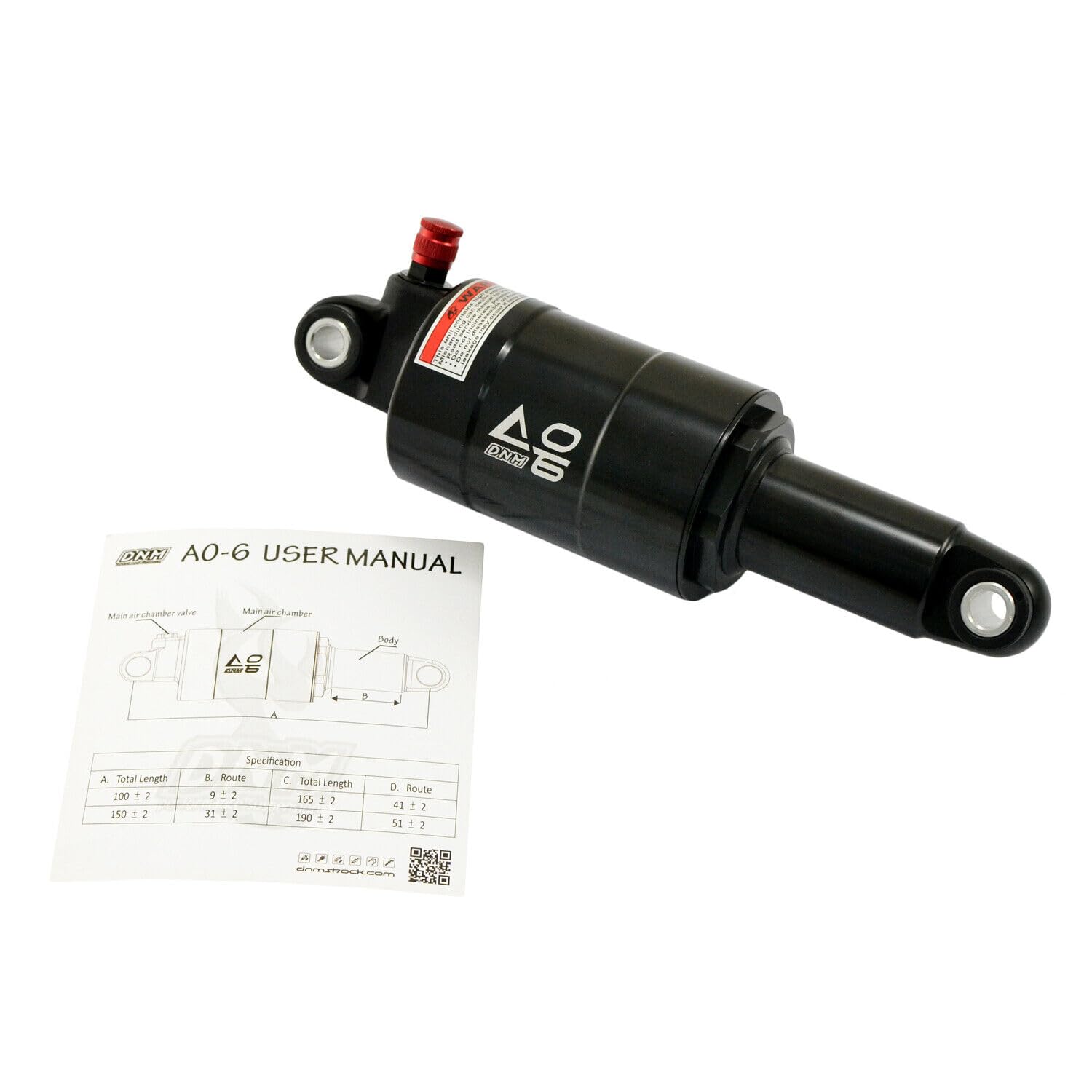 DNM AO-6 Neues Modell mit Luftkammer Vavle Mountainbike Air Rear Shock 165 x 41 mm, ST2442 DNM AO-6 Neues Modell mit Luftkammer Vavle Mountainbike Air Rear Shock 165 x 41 mm, ST2442 von DNM