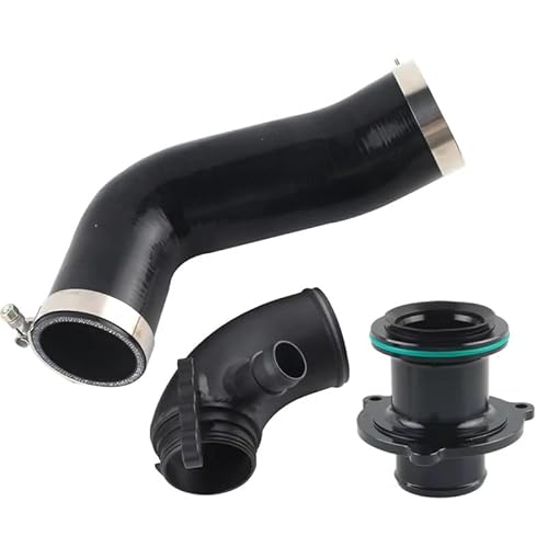 Kunststoff-Ansaugschlauch Turbo-Einlasskrümmer Schalldämpfer Löschen Für Golf Für MK7 Für R 2015+ Für V8 Für MK3 Für A3 Für S3 Für TT Ea888 3gen Motor Ansaugschlauch(Black) von DNZOGW