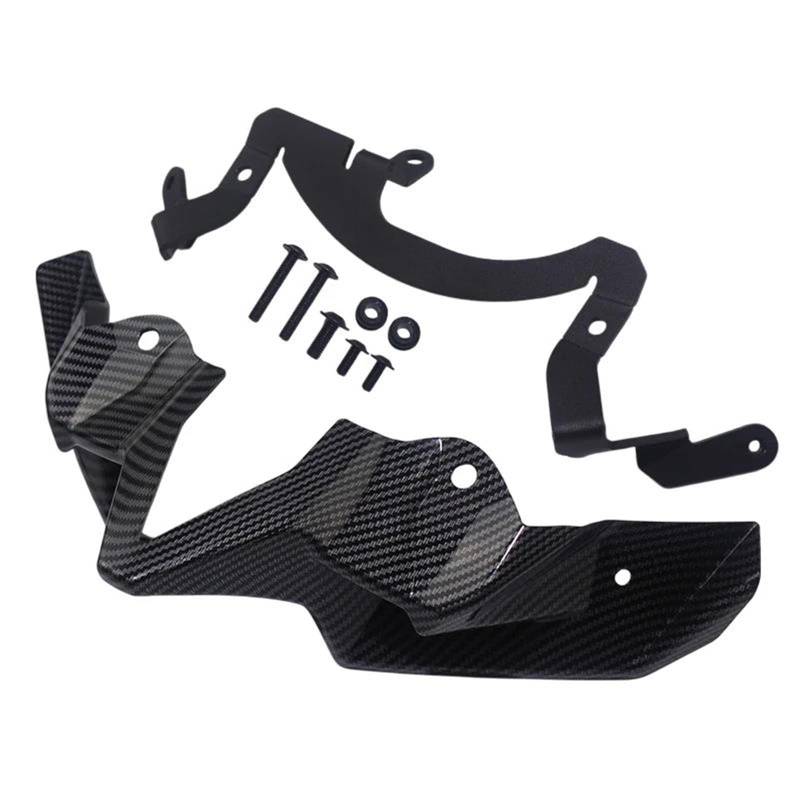 Motorcycle Wing Winglets Für Für Z900 Für ZR900 SE 2020-2024 Motorrad Naked Front Spoiler Winglet Aerodynamische Flügel Spoiler(Carbon Fiber Look) von DNZOGW