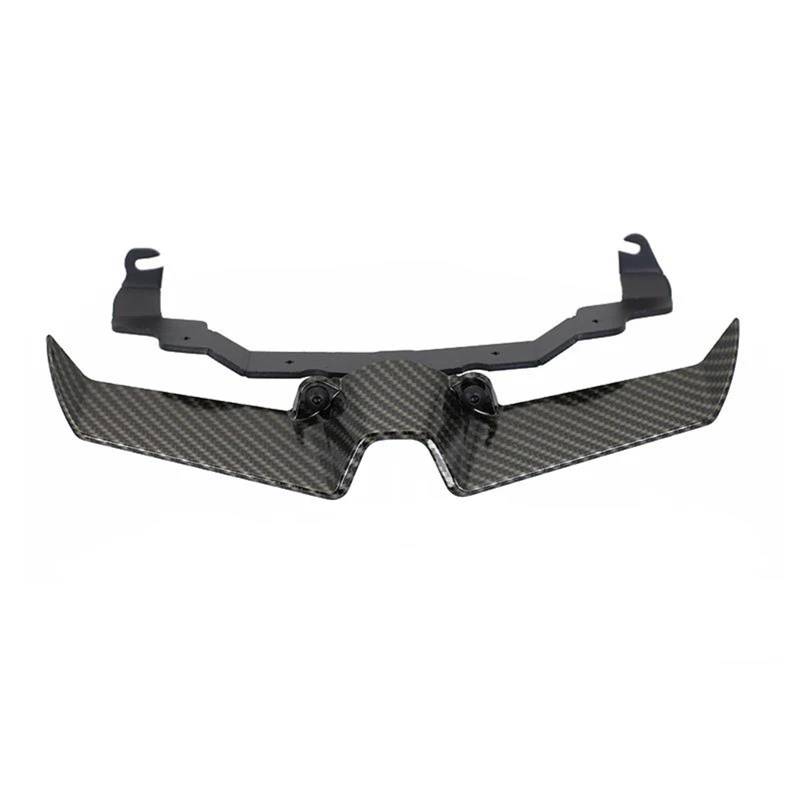 Motorcycle Wing Winglets Für MT-10 SP 2022 2023 2024 Sport Downforce Naked Forntal Spoiler Aerodynamische Flügel Deflektor Frontspoiler(Carbon look) von DNZOGW