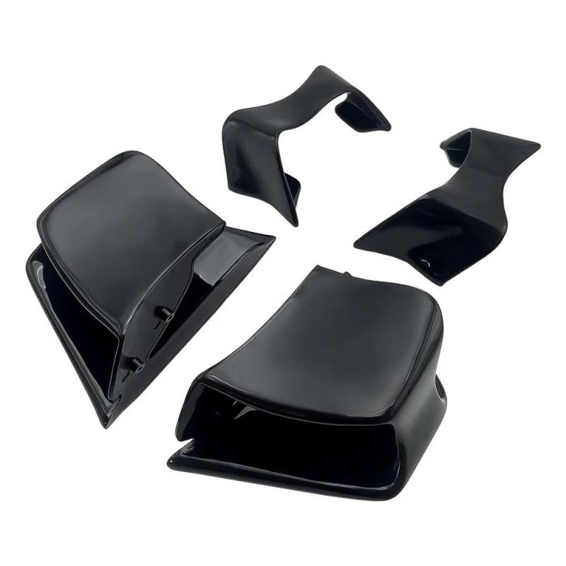 Motorcycle Wing Winglets Für Panigale Für V4 V4S V4R 2022-2024 Motorrad Fester Windflügel Spoiler Seitenabdeckung Zubehör(Bright black) von DNZOGW