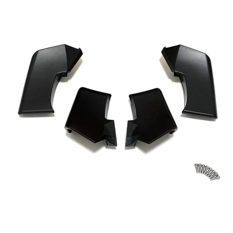 Motorcycle Wing Winglets Für Straße Für Kämpfer Für V4 V4S V4SP 2020-2023 Für V2 2022-2023 Motorrad Winglet Wing Kit Winglets Wings Spoiler Fxed(Black) von DNZOGW