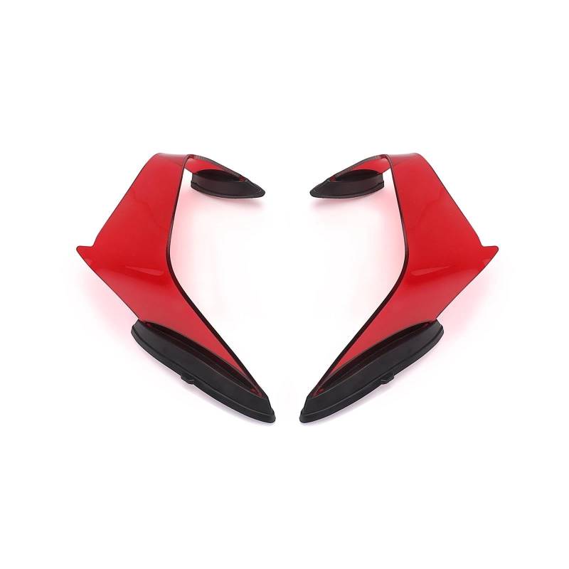 Motorcycle Wing Winglets Motorrad Feste Wind Flügel Spoiler Für ZX10R 2021 2022 2023 2024 2025 Winglet Verkleidung(Red) von DNZOGW