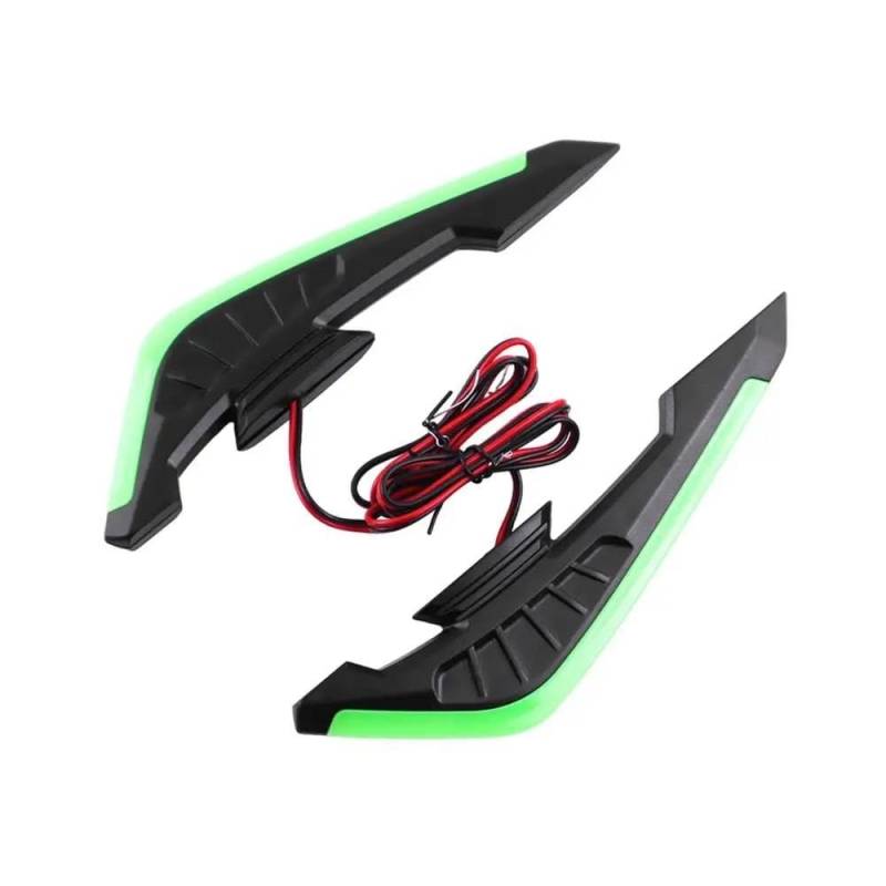 Motorcycle Wing Winglets Motorrad Spoiler Flügel 12V Motorrad Seite Winglet Flügel(Green) von DNZOGW
