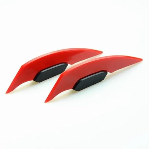 Motorcycle Wing Winglets Motorrad Winglet Spoiler Flügel Seitenspoiler Motorrad Dekoration Zubehör(Red) von DNZOGW
