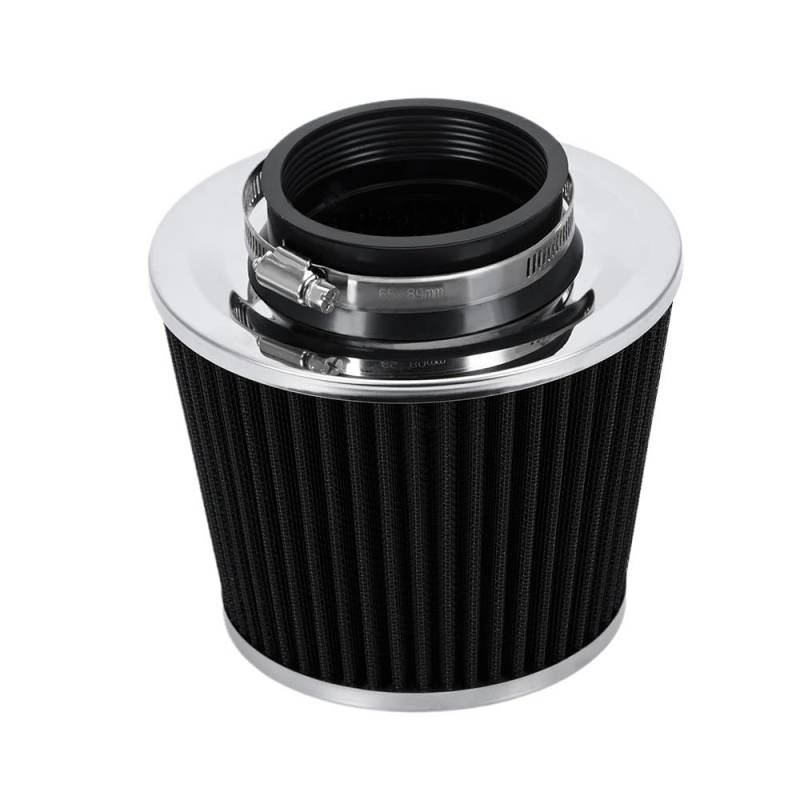 Universal 3 "76mm Luftfilter & Kaltluftansaugrohr Turbo-Ansaugrohr-Kit Mit Luftfilterkegel JR-AIT28+IMK14 Ansaugschlauch(Black) von DNZOGW