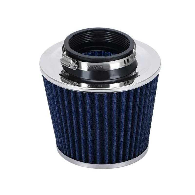 Universal 3 "76mm Luftfilter & Kaltluftansaugrohr Turbo-Ansaugrohr-Kit Mit Luftfilterkegel JR-AIT28+IMK14 Ansaugschlauch(Blue) von DNZOGW