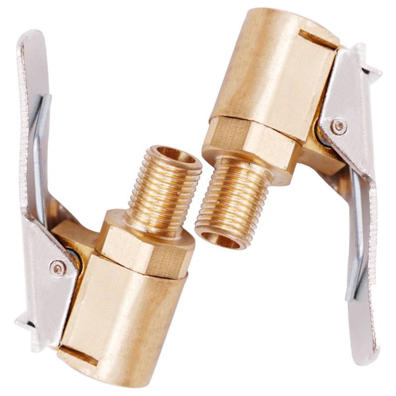 DOANTE 2 Stück Autoventil Hebelstecker Air Chuck,Autoventil Hebelstecker,Messing Reifen Ventil Luftpumpe Clip,Hebelstecker Auto Druckluft Ventilstecker für alle Reifenventile mit Ventilgewinde-8mm von DOANTE