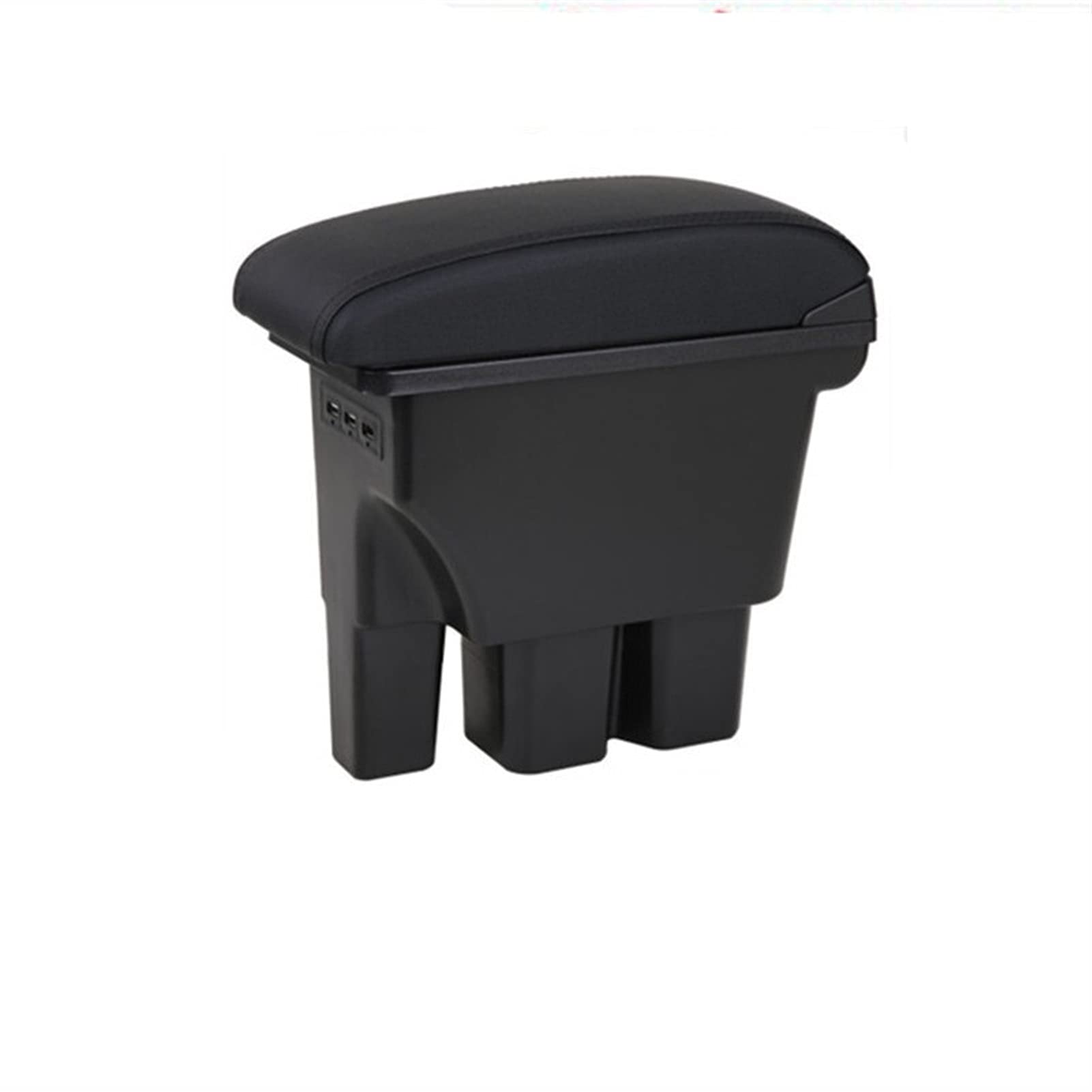 Armlehne Auto,Mittelarmlehne Armlehne Box Passend for Suzuki Jimny 2018 2019 2020 2021 JB74. Doppelschicht USB Comfort Storage Black Leather Center Console Car Styling(Black) von DOBRVVGT
