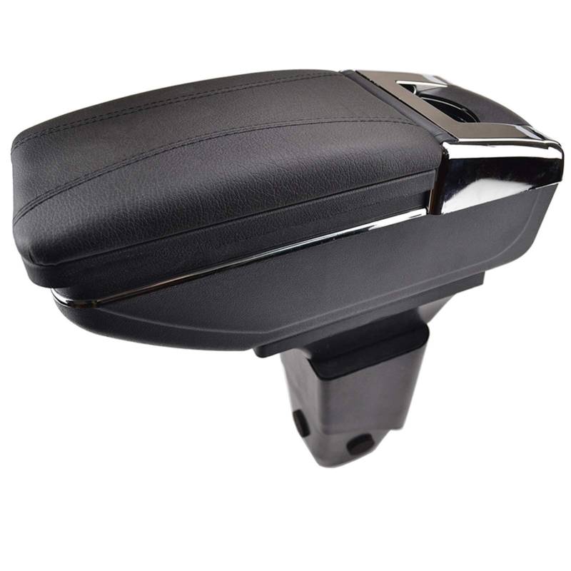 Armlehne Auto,Mittelarmlehne Auto-Armlehne passend Passend für Peugeot 206 Mittelarmlehne PU-Leder Mittelkonsole Aufbewahrungsbox Tablett Getränkehalter von DOBRVVGT
