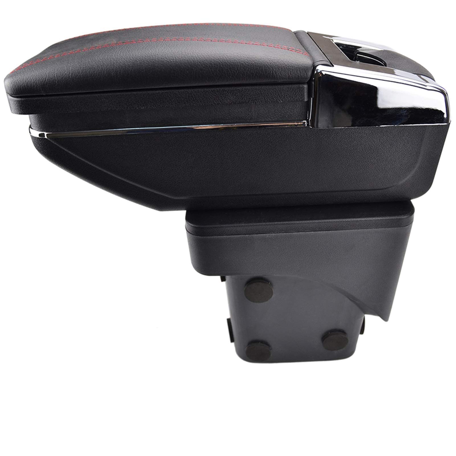 Armlehne Auto,Mittelarmlehne Center Center Console Storage Box Fit Verwenden Passend für Ford Focus 2 Mk2 2005-2011 Armlehne Arm Rest Drehbare(Red thread) von DOBRVVGT