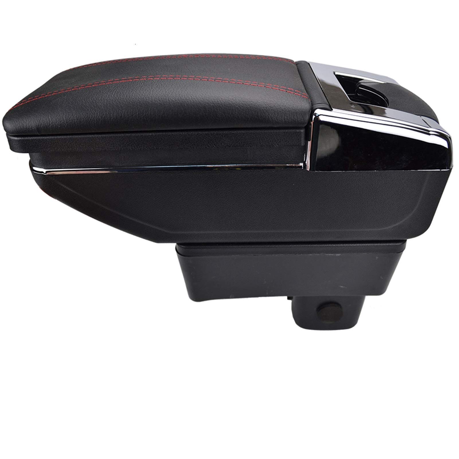 Armlehne Auto,Mittelarmlehne Center Center Console Storage Box Fit Verwenden Passend für Suzuki Swift 2005-2020 Armlehne Arm Rest Drehbare(Red thread) von DOBRVVGT