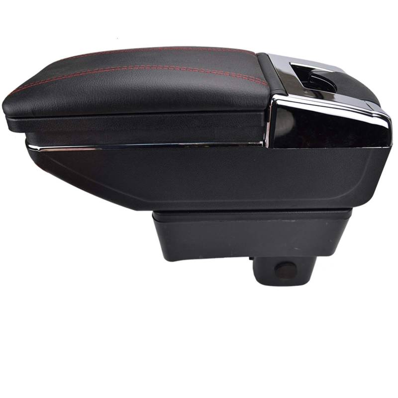 Armlehne Auto,Mittelarmlehne Center Center Console Storage Box Fit Verwenden Passend für Suzuki Swift 2005-2020 Armlehne Arm Rest Drehbare(Red thread) von DOBRVVGT