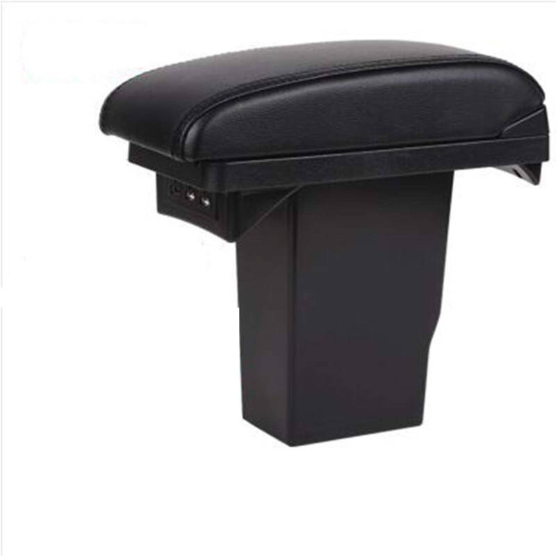 Armlehne Auto,Mittelarmlehne Für Peugeot 2008 Armlehne Box + 3USB Black Leder Center Neu Aufbewahrungsbox Modifikation 2012 2013 2014 2015 2016 2017 2018 2019(Black line with usb) von DOBRVVGT
