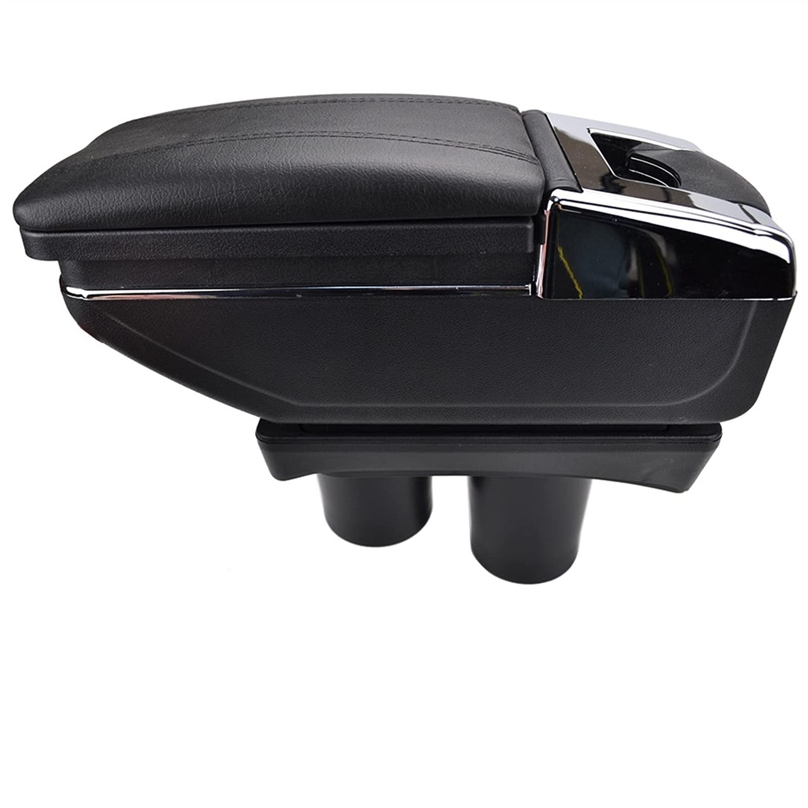 Armlehne Auto,Mittelarmlehne Lederarmstütze Armlehne Aufbewahrungsbox Passend Für Peugeot 301 Citroen C-Elysee 2012 2013 2014 2015 2016 2017 Auto Styling Zubehör(Black Thread) von DOBRVVGT