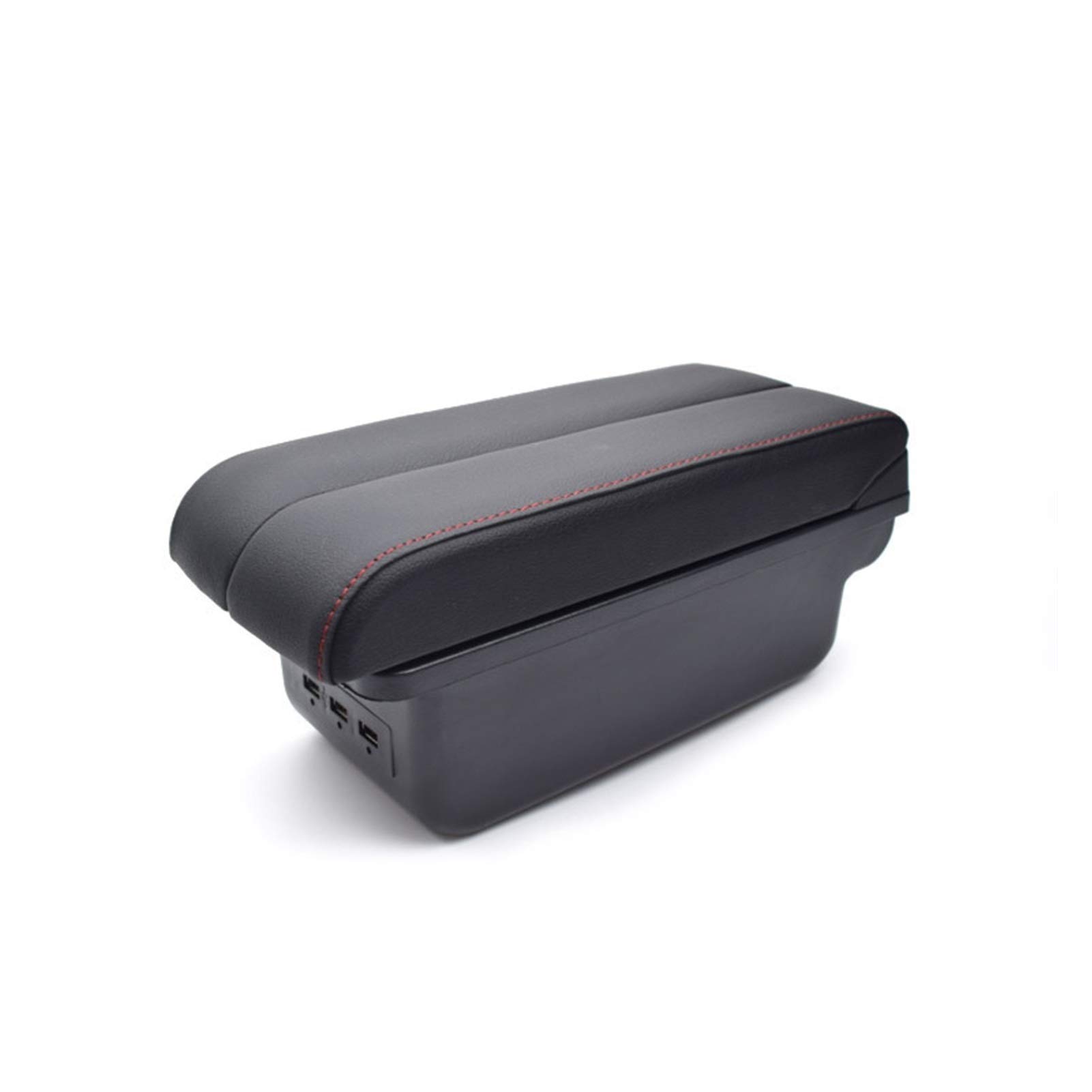 Armlehne Auto,Mittelarmlehne Passend Passend für Dacia Renault Sandero Armlehne Innenausstattung Mittelkonsole Armlehne Aufbewahrungsbox Zubehör Auto-Styling-Teile(E Red thread) von DOBRVVGT