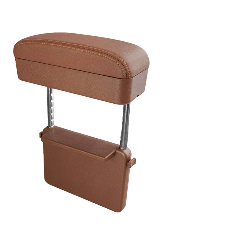 Armlehne Auto,Mittelarmlehne Universal Auto Armlehne einstellbare Schachtel des Handy-Innenraums Zentral-Ellenbogen-Unterstützung Armlehnen-Auto-Styling(Brown Type 1) von DOBRVVGT