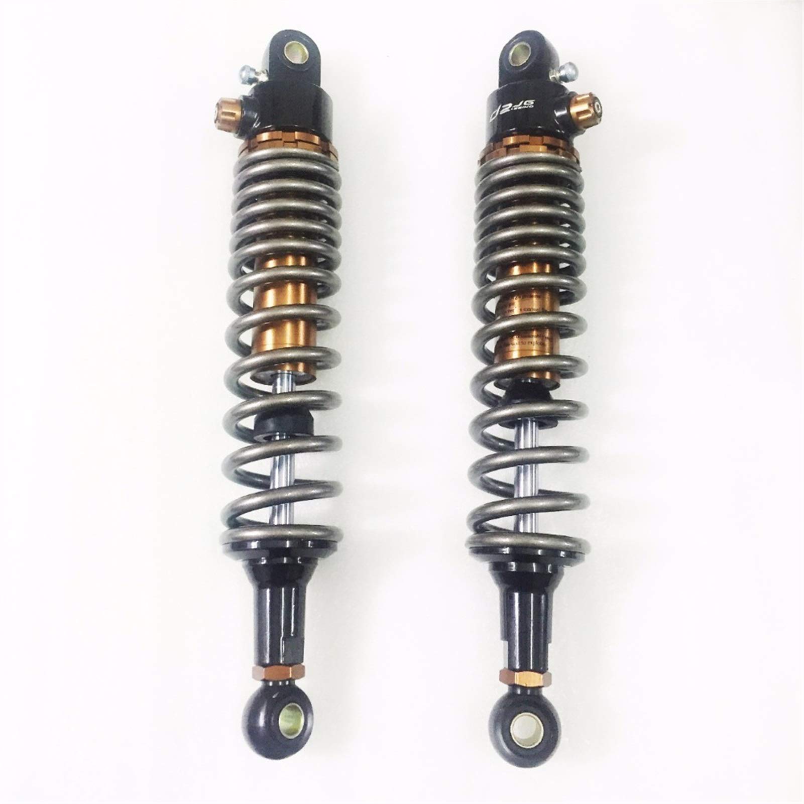 Motorrad Hinterer Stoßdämpfer,Stoßdämpfer 360mm 365mm 370mm 375mm 380mm 390mm 8mm Frühling Motorrad Luftschocksabsorber(380mm) von DOBRVVGT