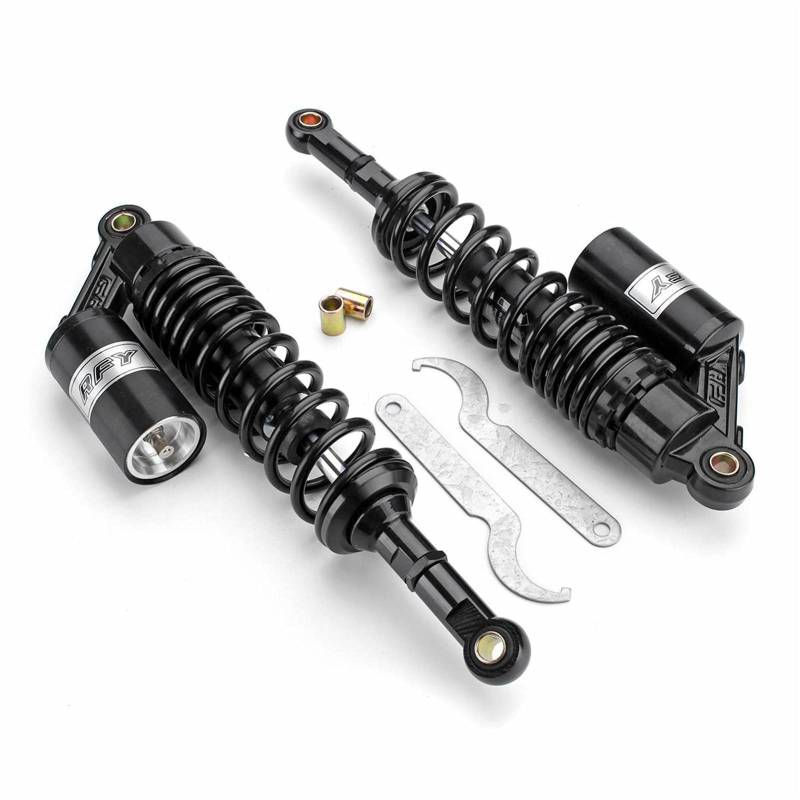 Motorrad Hinterer Stoßdämpfer,Stoßdämpfer Paar Universal 360mm 14 "Motorrad Rückluft Stoßdämpfer Suspension Dirt Bike(Black) von DOBRVVGT