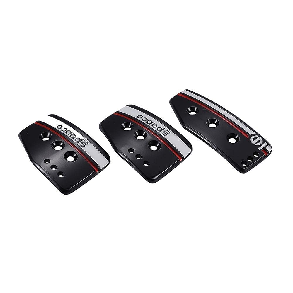 Pedalabdeckung,Auto Pedale,Pedalkappen 3pcs Handbuch Auto Kupplung Bremse Fußpedale Abdeckung Treadle Griffige Pedalauflagen die meisten Fahrzeuge nicht universell(Black) von DOBRVVGT