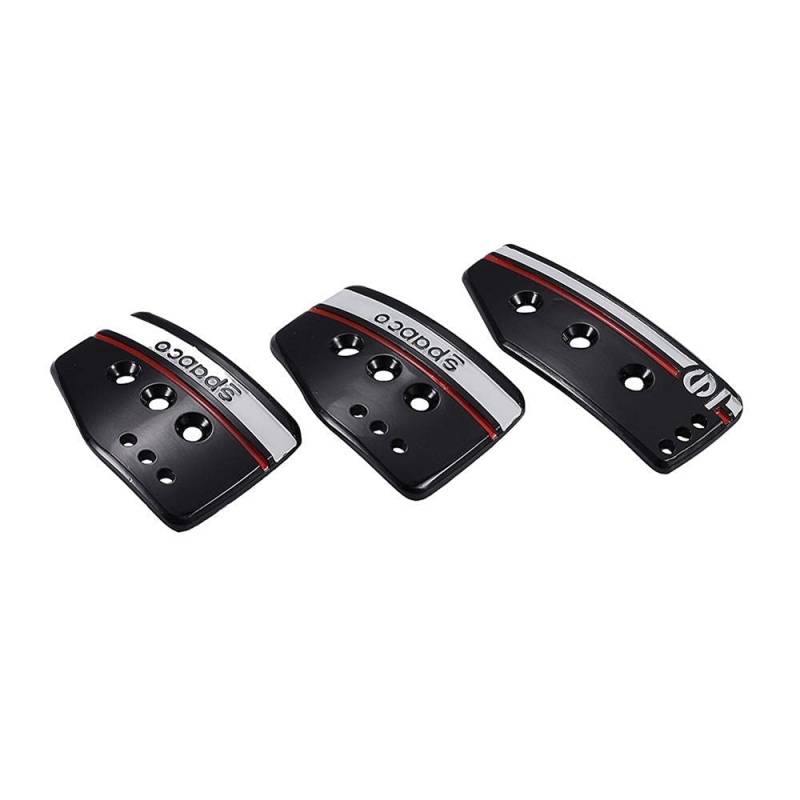 Pedalabdeckung,Auto Pedale,Pedalkappen 3pcs Handbuch Auto Kupplung Bremse Fußpedale Abdeckung Treadle Griffige Pedalauflagen die meisten Fahrzeuge nicht universell(Black) von DOBRVVGT