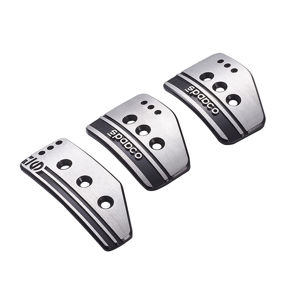 Pedalabdeckung,Auto Pedale,Pedalkappen 3pcs Handbuch Auto Kupplung Bremse Fußpedale Abdeckung Treadle Griffige Pedalauflagen die meisten Fahrzeuge nicht universell(Silver) von DOBRVVGT