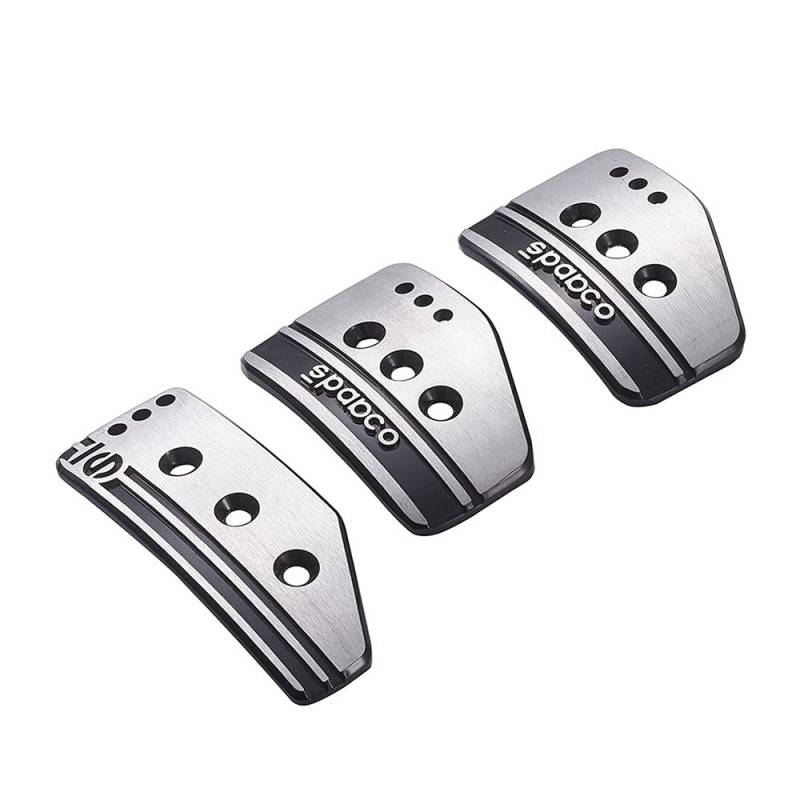 Pedalabdeckung,Auto Pedale,Pedalkappen 3pcs Handbuch Auto Kupplung Bremse Fußpedale Abdeckung Treadle Griffige Pedalauflagen die meisten Fahrzeuge nicht universell(Silver) von DOBRVVGT