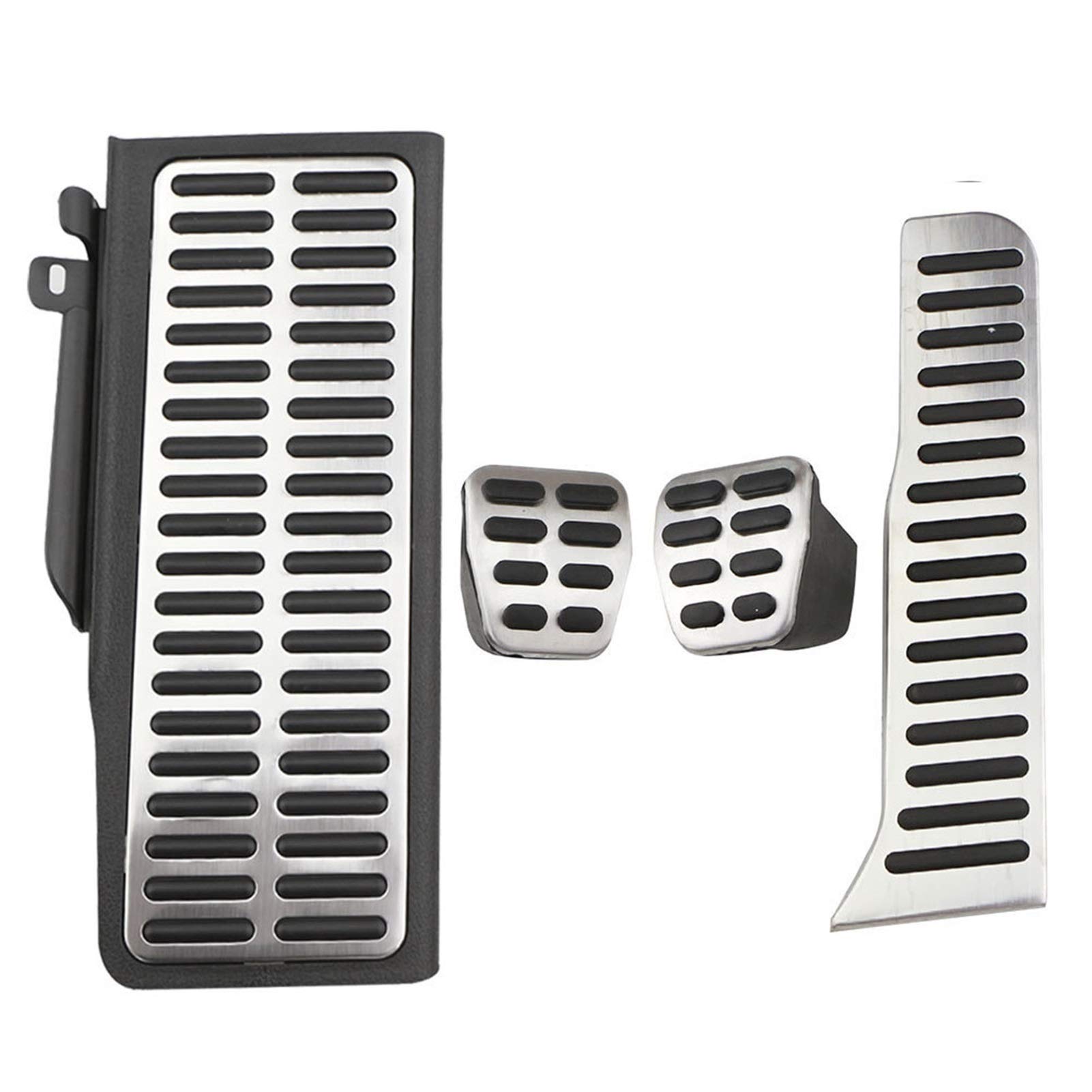 Pedalabdeckung,Auto Pedale,Pedalkappen Auto-Edelstahl In MT-Autopedalen Passend für CC Passat B6 B7 R36 R-Line Passend für Superb Auto Pedal Cover(MT With Rest Pedal) von DOBRVVGT