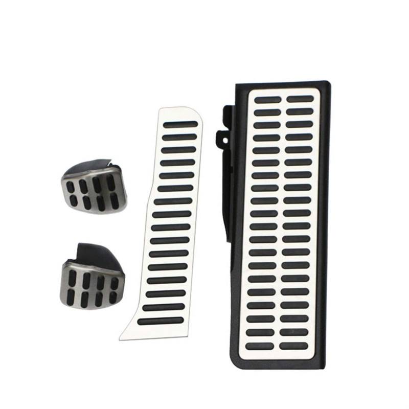 Pedalabdeckung,Auto Pedale,Pedalkappen Auto-Edelstahl-Pedalpolster Fußstütze Passend für A5 Passend für Golf 6 MK5 Scirocco Teile(4Pcs MT With Rest) von DOBRVVGT