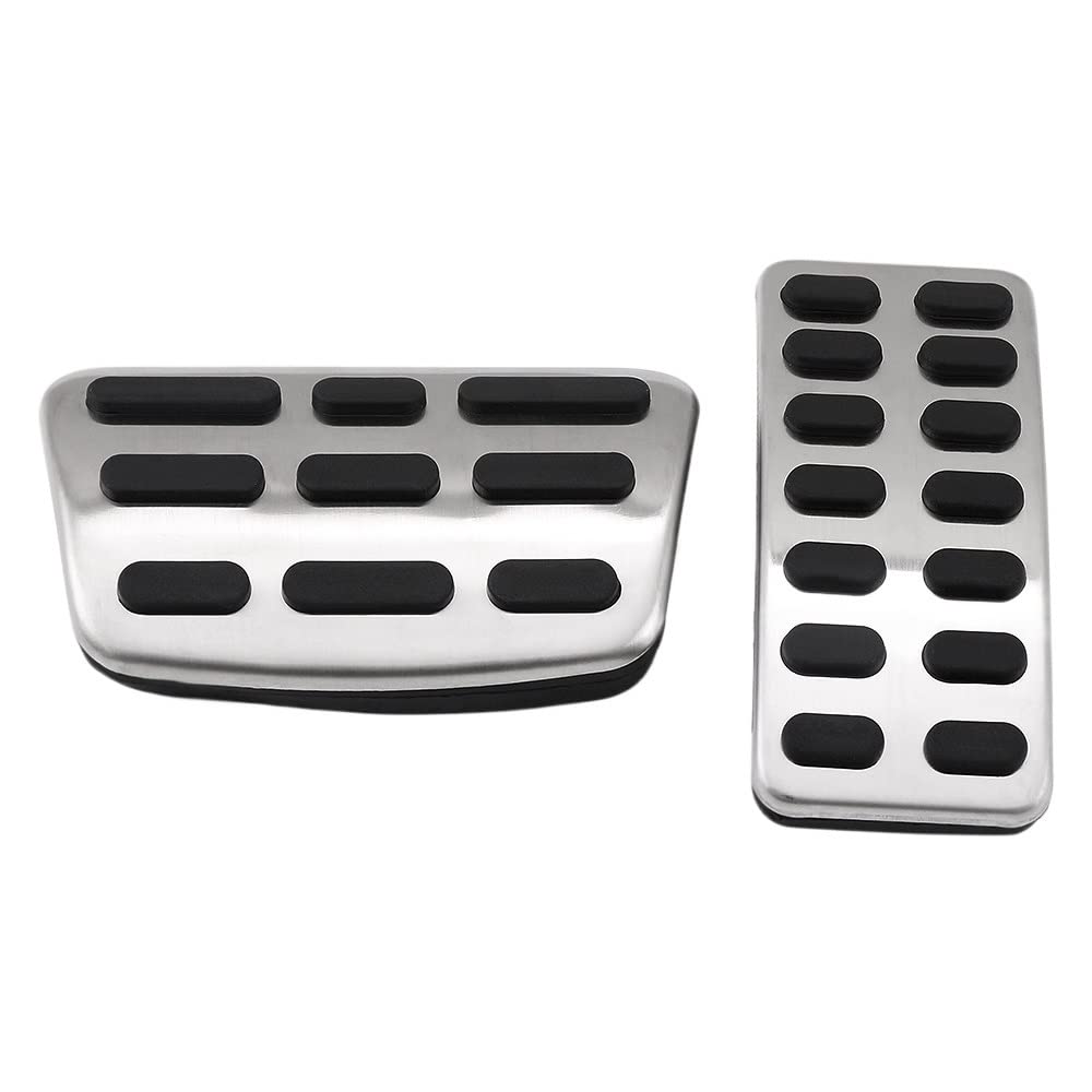 Pedalabdeckung,Auto Pedale,Pedalkappen BEI MT. Edelstahl Gasbremspedalabdeckung Fit für Kia Rio K2 2012-2017 Gebrauch für KIA Soul 2013-2016 Cerato Car Styling(AT) von DOBRVVGT