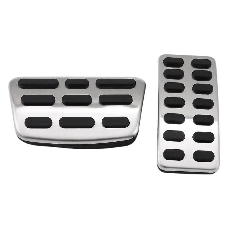 Pedalabdeckung,Auto Pedale,Pedalkappen BEI MT. Edelstahl Gasbremspedalabdeckung Fit für Kia Rio K2 2012-2017 Gebrauch für KIA Soul 2013-2016 Cerato Car Styling(AT) von DOBRVVGT