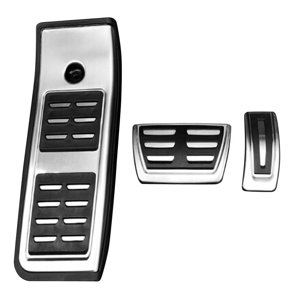 Pedalabdeckung,Auto Pedale,Pedalkappen Car styling Stainless Steel Punch-free Pedal Modified Throttle Brake Pedal Fit use for Audi A4L A4 B9 A5 2016-2019(For AT 3pcs) von DOBRVVGT