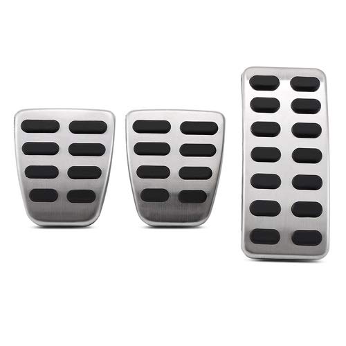 Pedalabdeckung,Auto Pedale,Pedalkappen Edelstahl-Auto-Pedal-Abdeckungsgleiter Passend for Accent Solaris I20 2011-2016 Creta Ix25 K2 Rio Seele MT AT Car Styling(3PCS MT) von DOBRVVGT