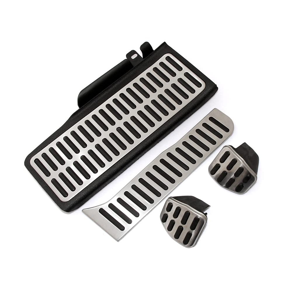 Pedalabdeckung,Auto Pedale,Pedalkappen Edelstahl-Auto-Pedal-Auto-Zubehör für Volkswagen VW Passat B6 B7. Cc für skoda superb BEI/MT.(MT) von DOBRVVGT