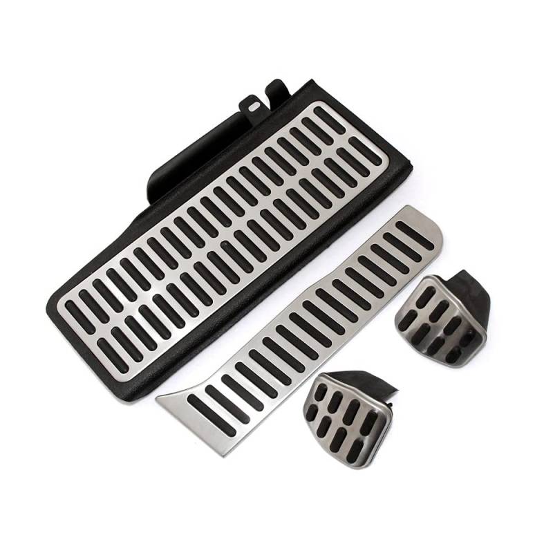 Pedalabdeckung,Auto Pedale,Pedalkappen Edelstahl-Auto-Pedal-Auto-Zubehör für Volkswagen VW Passat B6 B7. Cc für skoda superb BEI/MT.(MT) von DOBRVVGT