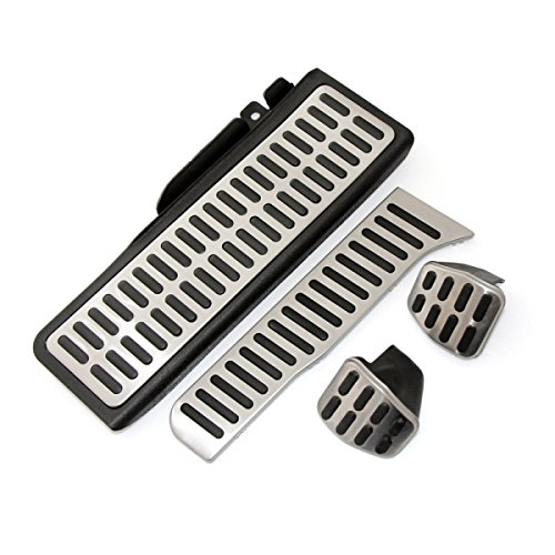 Pedalabdeckung,Auto Pedale,Pedalkappen Edelstahlwagenbeschleuniger Gasbremspedalkupplung Pedal Fit Verwendung Für VW Volkswagen Jetta MK5 Golf 5 6 Scirocco Fit Für Skoda Octavia A5(MT 4 PCS) von DOBRVVGT