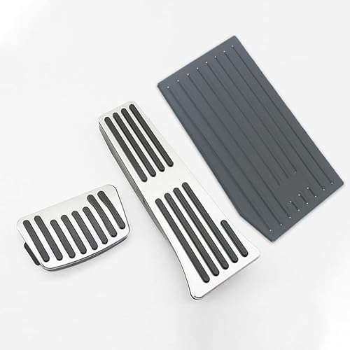 Pedalabdeckung,Auto Pedale,Pedalkappen Fit use for Tucson NX4 2021 2022 2023 2024 Car Accelerator Brake Foot Rest Pedals Cover Pads Pads Accessories(3pcs Black Sliver) von DOBRVVGT