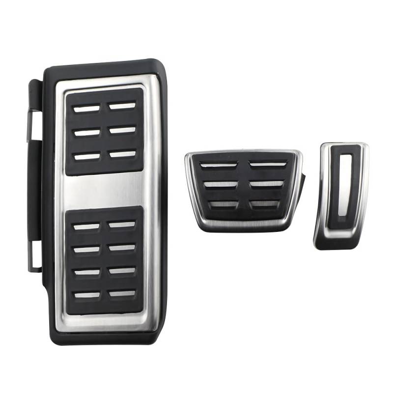 Pedalabdeckung,Auto Pedale,Pedalkappen LHD Pedals Fit use for Audi A3 8V 2013-2019 Q2 2016-2024 Fuel Brake Non-slip Footrest Pedal Cover Pads Stainless Steel AT MT Accessories(AT with Rest) von DOBRVVGT