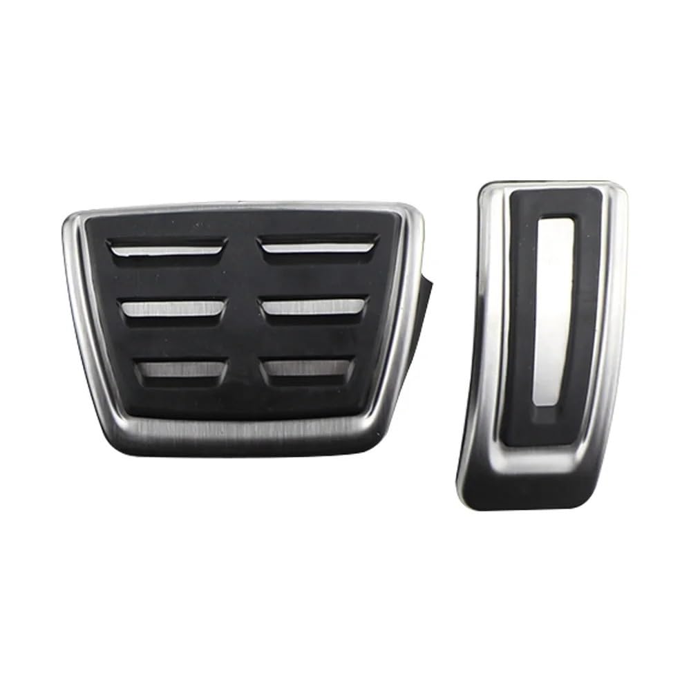 Pedalabdeckung,Auto Pedale,Pedalkappen LHD Pedals Fit use for Audi A3 8V 2013-2019 Q2 2016-2024 Fuel Brake Non-slip Footrest Pedal Cover Pads Stainless Steel AT MT Accessories(AT without Rest) von DOBRVVGT
