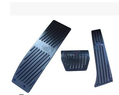 Pedalabdeckung,Auto Pedale,Pedalkappen Mode Silber/Schwarz Aluminium-Legierung Auto Pedale Rest Passend für X1 M3 E30 E36 E39 E46 E87 E90 E91 E92 E93 Car-Styling-Zubehör(BLACK MT M Logo) von DOBRVVGT