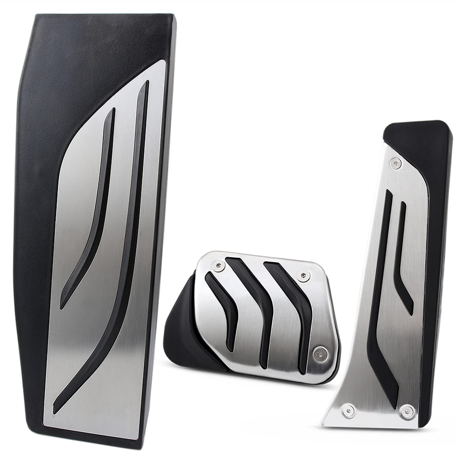 Pedalabdeckung,Auto Pedale,Pedalkappen Pedal Passend für BMW 1 2 3 4 Serie F20 F21 F22 F30 F31 F32 F36 Brenngasbremskupplung Fußstützepedalpolsterabdeckung ersetzen(3PCS AT) von DOBRVVGT