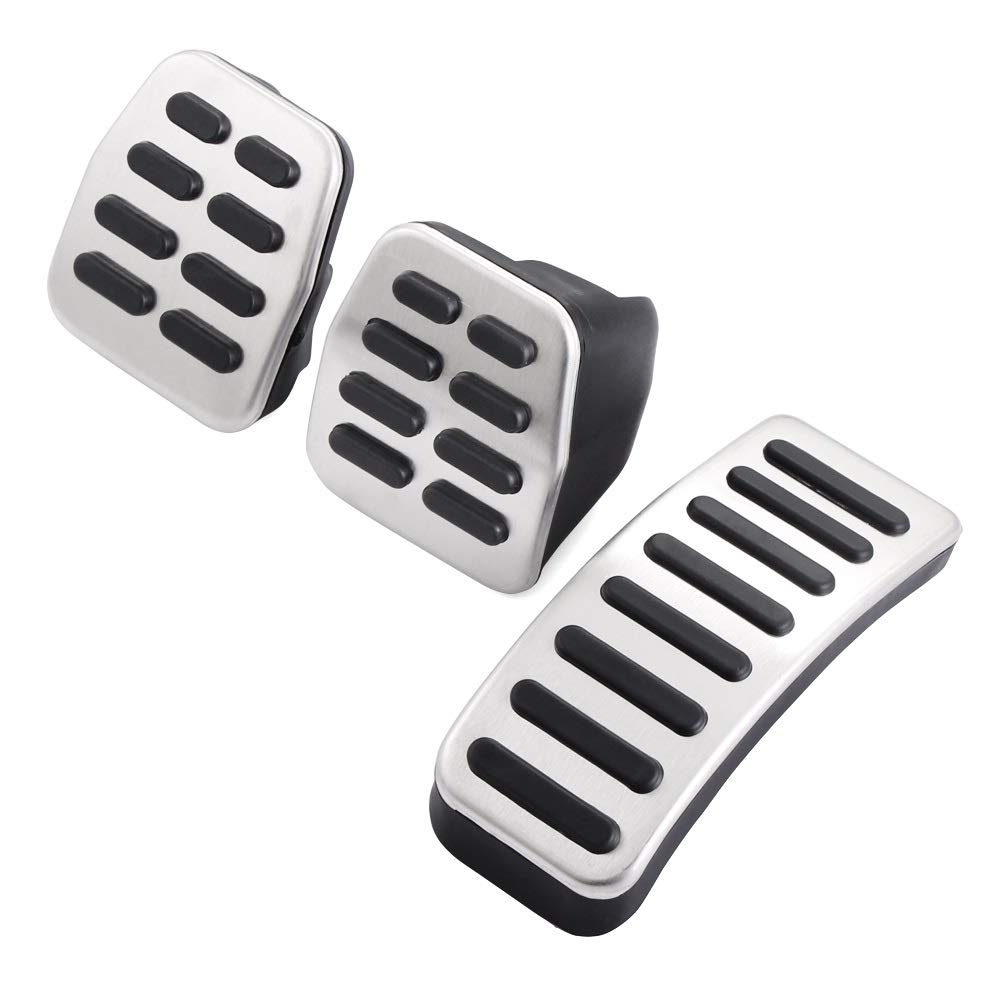 Pedalabdeckung,Auto Pedale,Pedalkappen Stainless Auto-Pedal-Abdeckung Passend für Ibiza 6K 6L 6J Fabia Polo 9N 6R MK4 IV Kupplung Gas Bremspedale Pads Pedalabdeckung,Auto Pedale,Pedalkappen Stainless Auto-Pedal-Abdeckung Passend für Ibiza 6K 6L 6J Fabia Polo 9N 6R MK4 IV Kupplung Gas Bremspedale Pads von DOBRVVGT