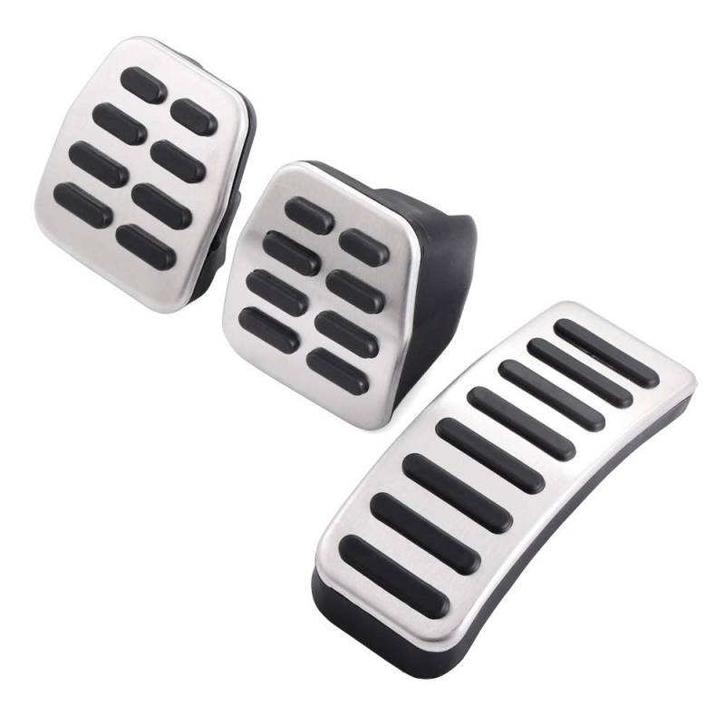 Pedalabdeckung,Auto Pedale,Pedalkappen Stainless Auto-Pedal-Abdeckung Passend für Ibiza 6K 6L 6J Fabia Polo 9N 6R MK4 IV Kupplung Gas Bremspedale Pads von DOBRVVGT
