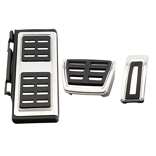 Pedalabdeckung,Auto Pedale,Pedalkappen Stainless Steel Car Foot Fuel Pedal Brake Clutch Pedals Cover Fit use for VW Golf 7 Fit use for GTI Fit use for MK7 Accessories(AT with rest) von DOBRVVGT