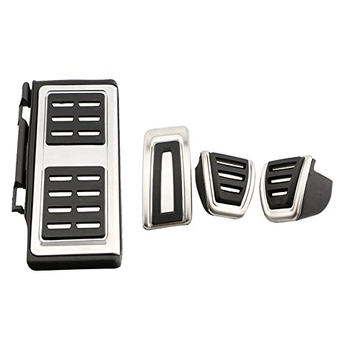 Pedalabdeckung,Auto Pedale,Pedalkappen Stainless Steel Car Foot Fuel Pedal Brake Clutch Pedals Cover Fit use for VW Golf 7 Fit use for GTI Fit use for MK7 Accessories(MT with rest) von DOBRVVGT