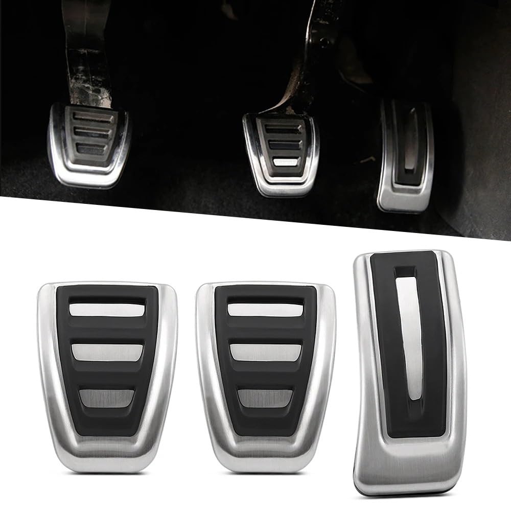 Pedalabdeckung,Auto Pedale,Pedalkappen Stainless Steel Gas Brake Pedal MT Pedal Fit use for Seat Fit use for Ibiza 6K 6L 6J(MT) von DOBRVVGT