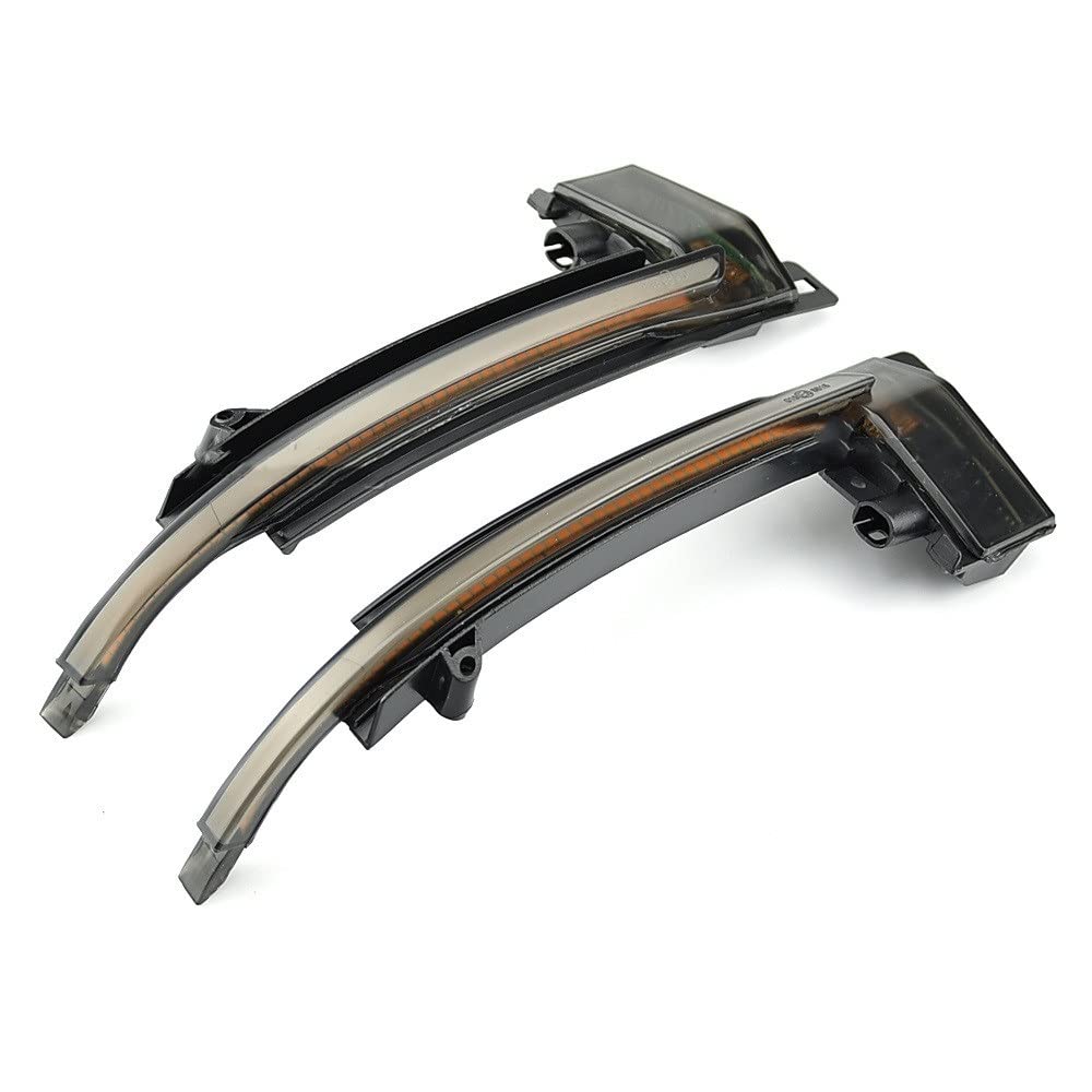 Spiegelblinker Dynamische,Dynamische Blinker Blättern Sie Dynamische Blinker-Lichtseitenspiegel-Blinklicht-Repeater-Blinker Passend für A3 8P A4 A5 B8 Q3 A6 S6 SQ3 A8 D3 8K(Blackened) von DOBRVVGT